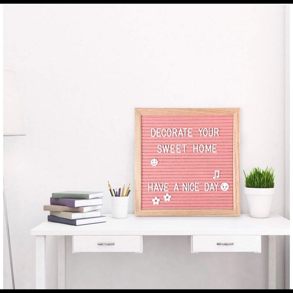 Pink Felt Wooden Letter Board - Picture 5 of 8